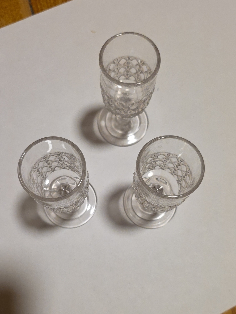 3 Vintage Anchor Hoking Wexford Cordial Glasses